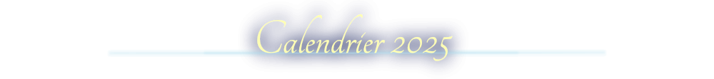 Titre or : Calendrier 2025